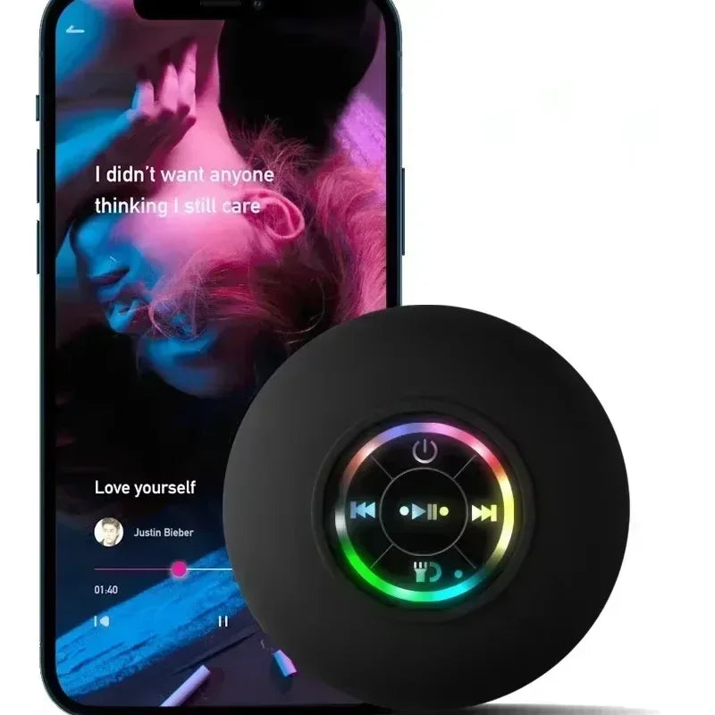 Loudspeaker Bluetooth Speaker Mini Shower Subwoofer Waterproof Handsfree With Suction Cup Mic For Bathroom Pool Beach Car Phone