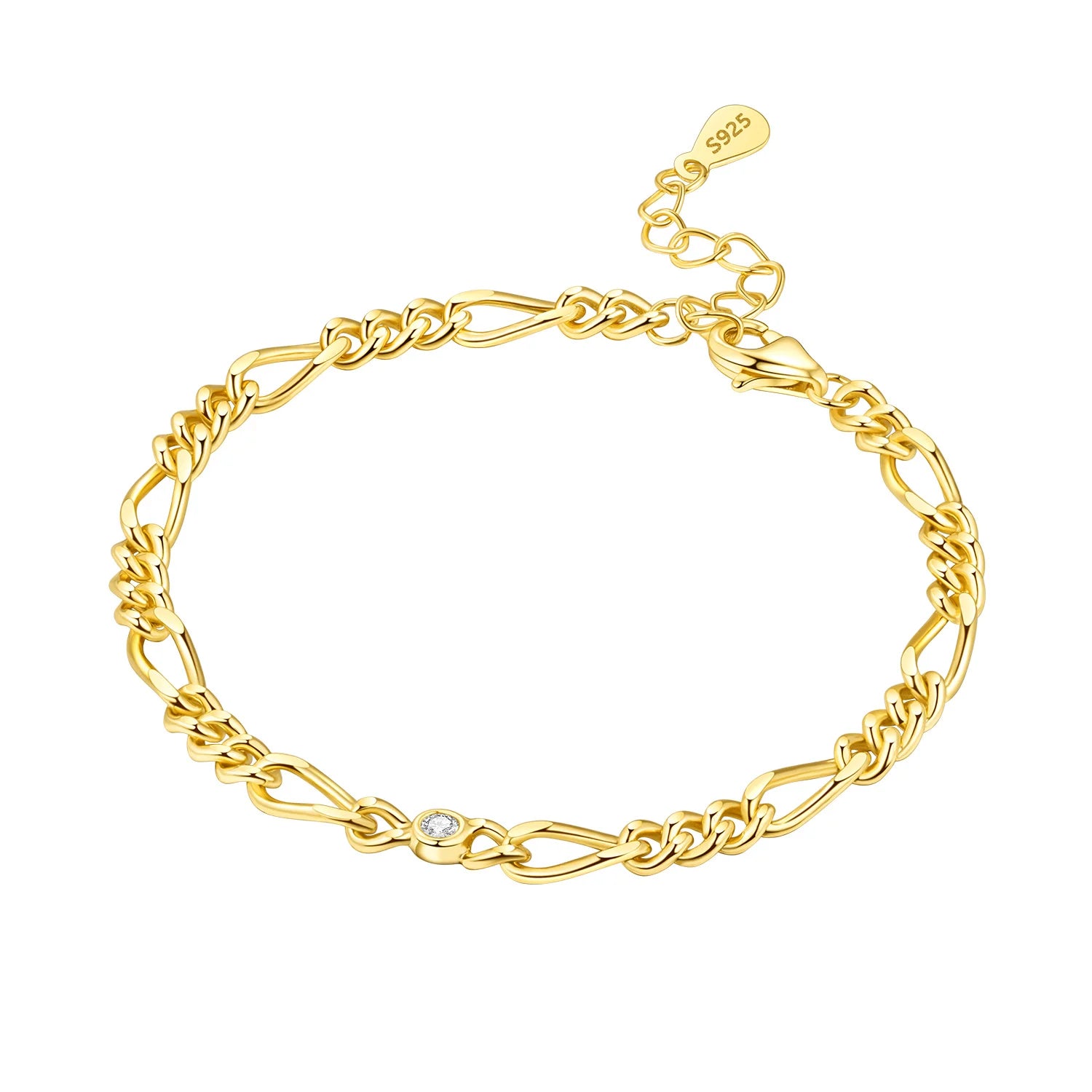 Original 925 Sterling Silver Zirconia Tennis Chain Bracelet for Women Adjustable Gold Color Hot Sale Ideal Birthday Party Gifts