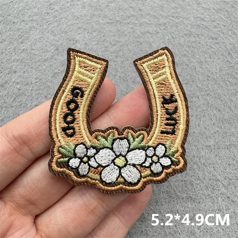 Western Cowboy Embroidered Patches DIY Boots Horse Patch For Clothing Iron On Patches Jackets Backpack Hats Sew Badges Patches