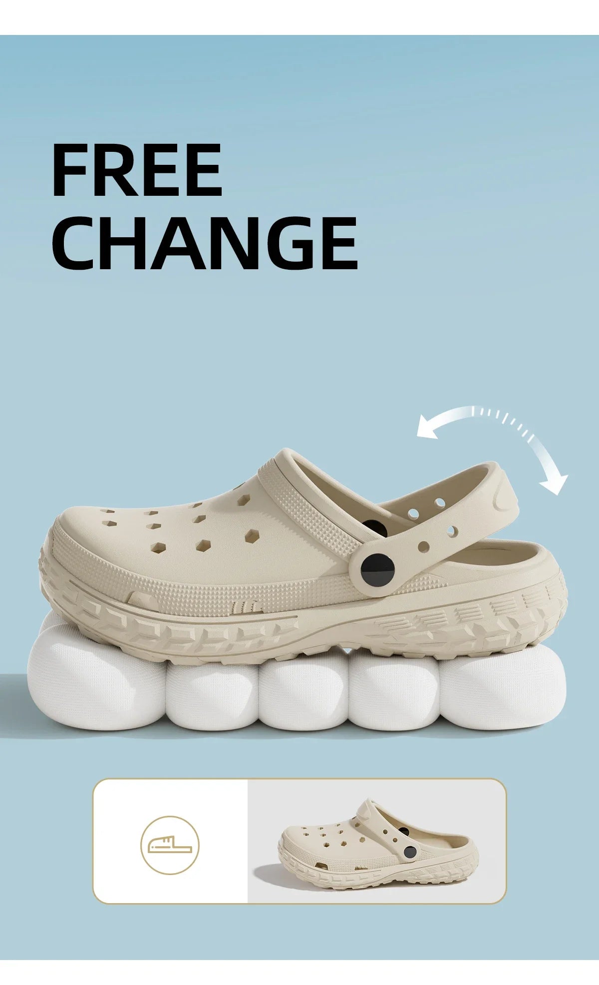 2026 Women and Men's Hole Shoes Summer Non-Slip Outdoor Sandals Closed Toe Shit Feeling Beach Slippers Thick Bottom Soft Bottom