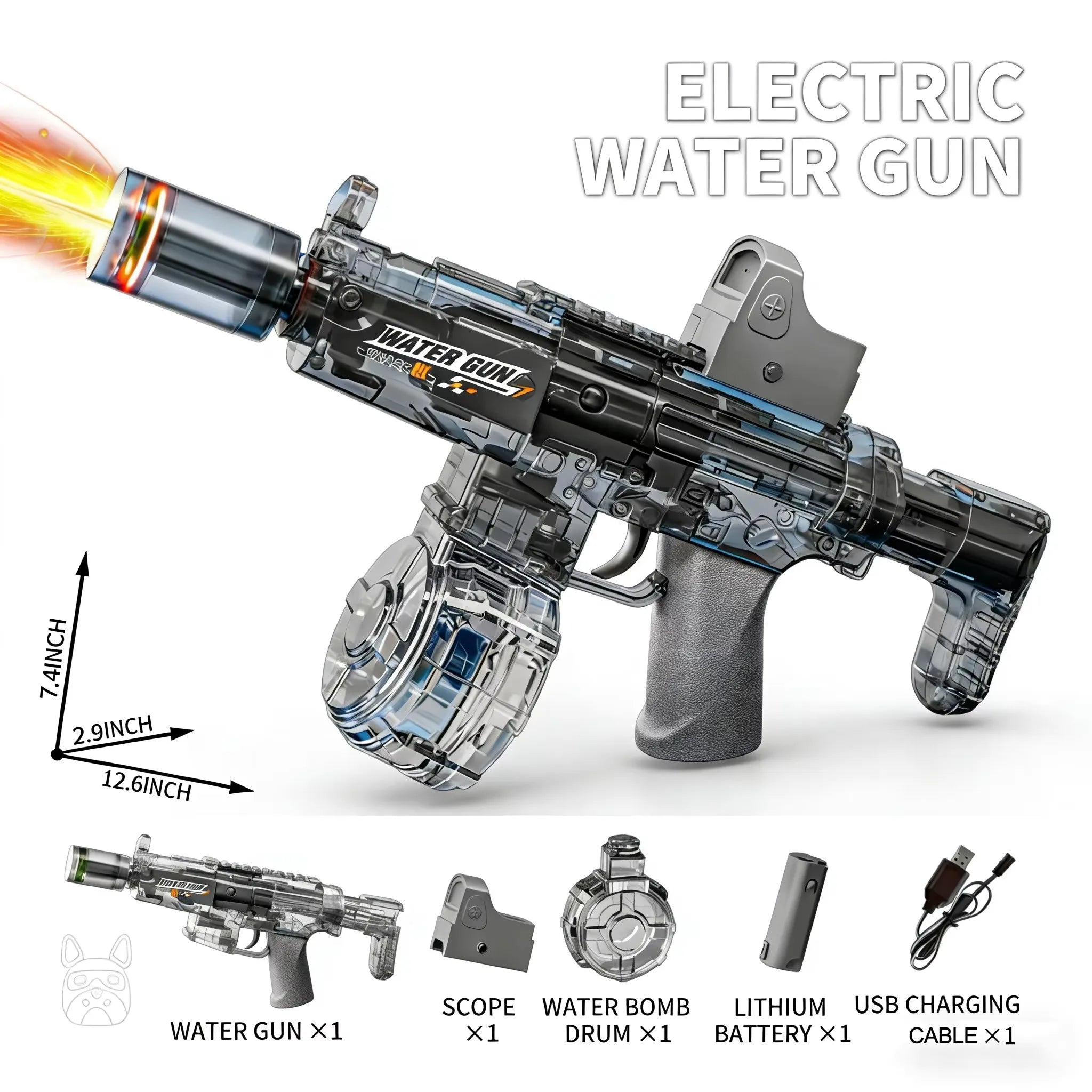 Electric Water Guns For Adults Powerful Squirt Automatic Water Suction Water Blasters Summer Outdoor Beach Toy For Boys Kid Gift