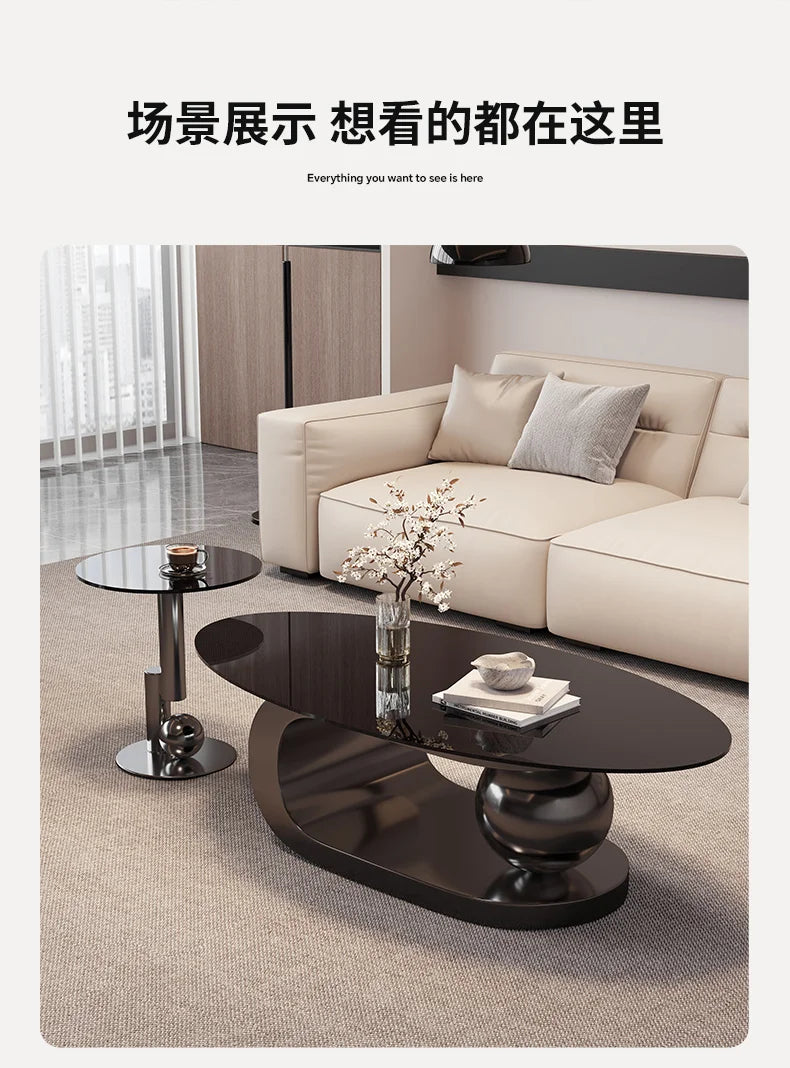 Round Trendy Coffee Table Exquisite Luxury European Trendy Coffee Tables Simple Beauty Mesa Auxliar Living Room Furniture