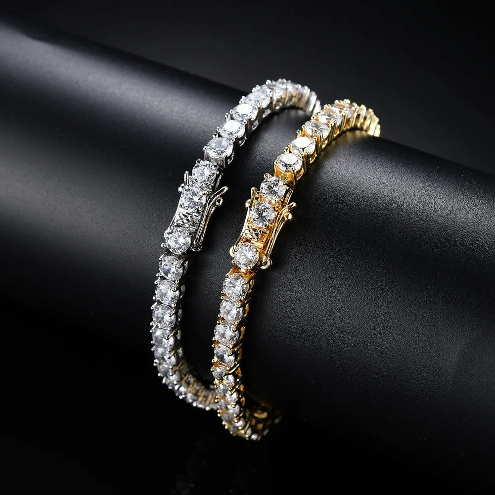 S925 Sterling Silver High Quality Fashionable  D Color VVS1 Full Moissanite Tennis Bracelet for Women Wedding Engagement Jewelry