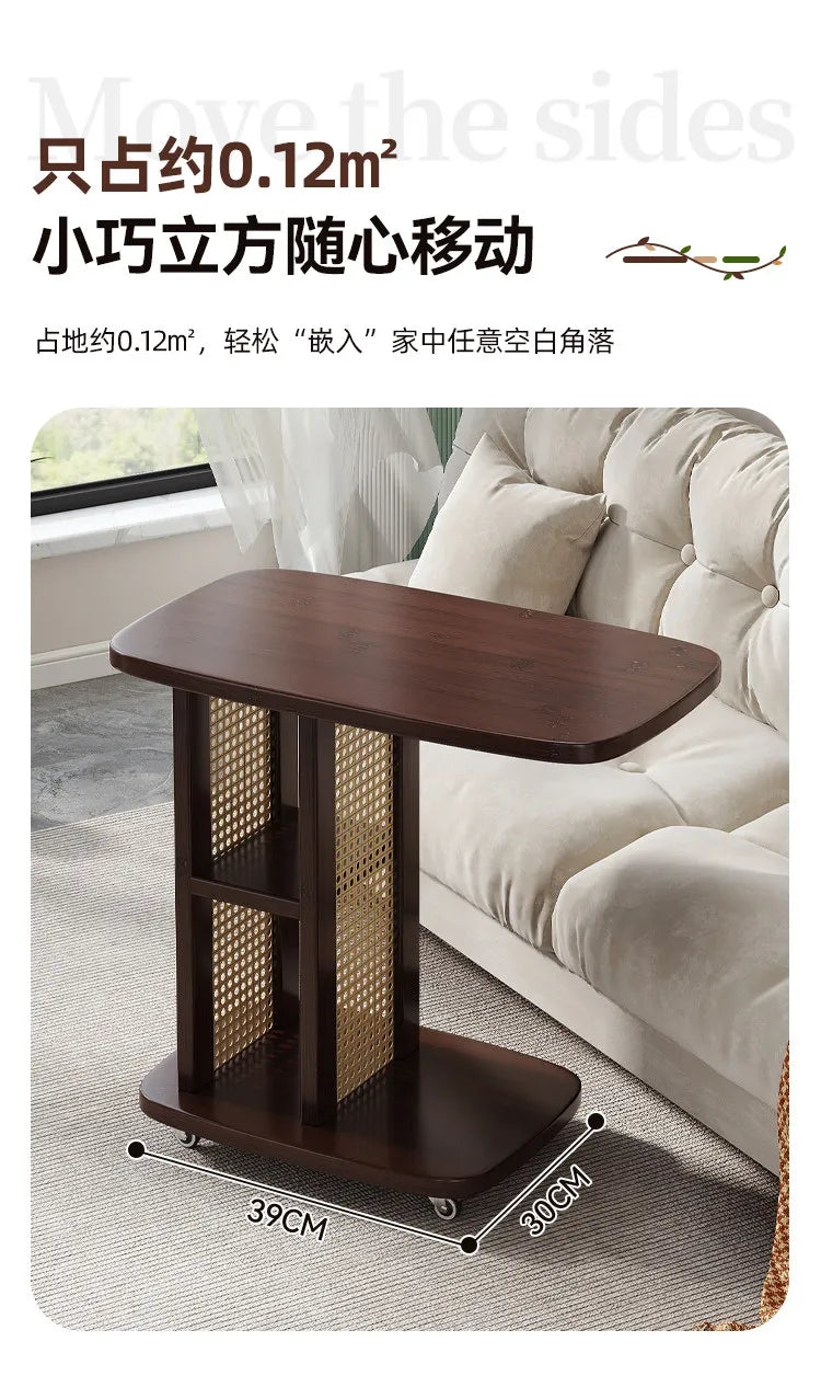 Office Desks Wooden Side Table Floor Side Tall Sofa Coffee Table Study Retro Table Basse Salon Furniture For Living Room