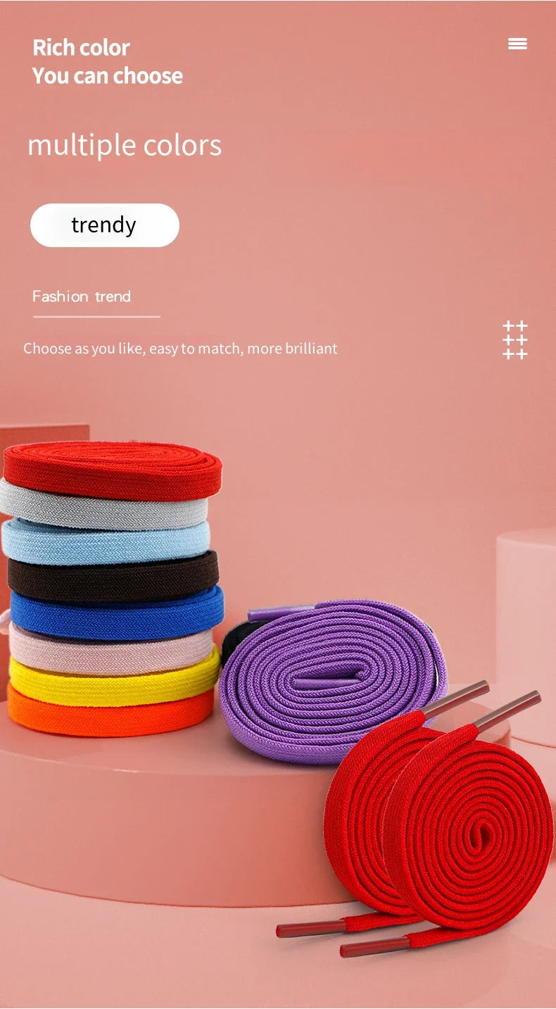 Magnetic Lock Shoe Laces without Ties Elastic Laces Sneakers Kids Adult 8MM Widened Flat No Tie Shoelaces for Shoes Accessories