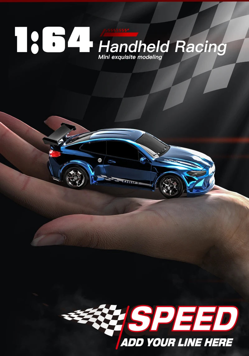KF20 1/64 High Speed Drift RC Car 2.4G 4WD Remote Control Desktop Mini GTR Racing Model Cars for Boys Kids Toy Gift