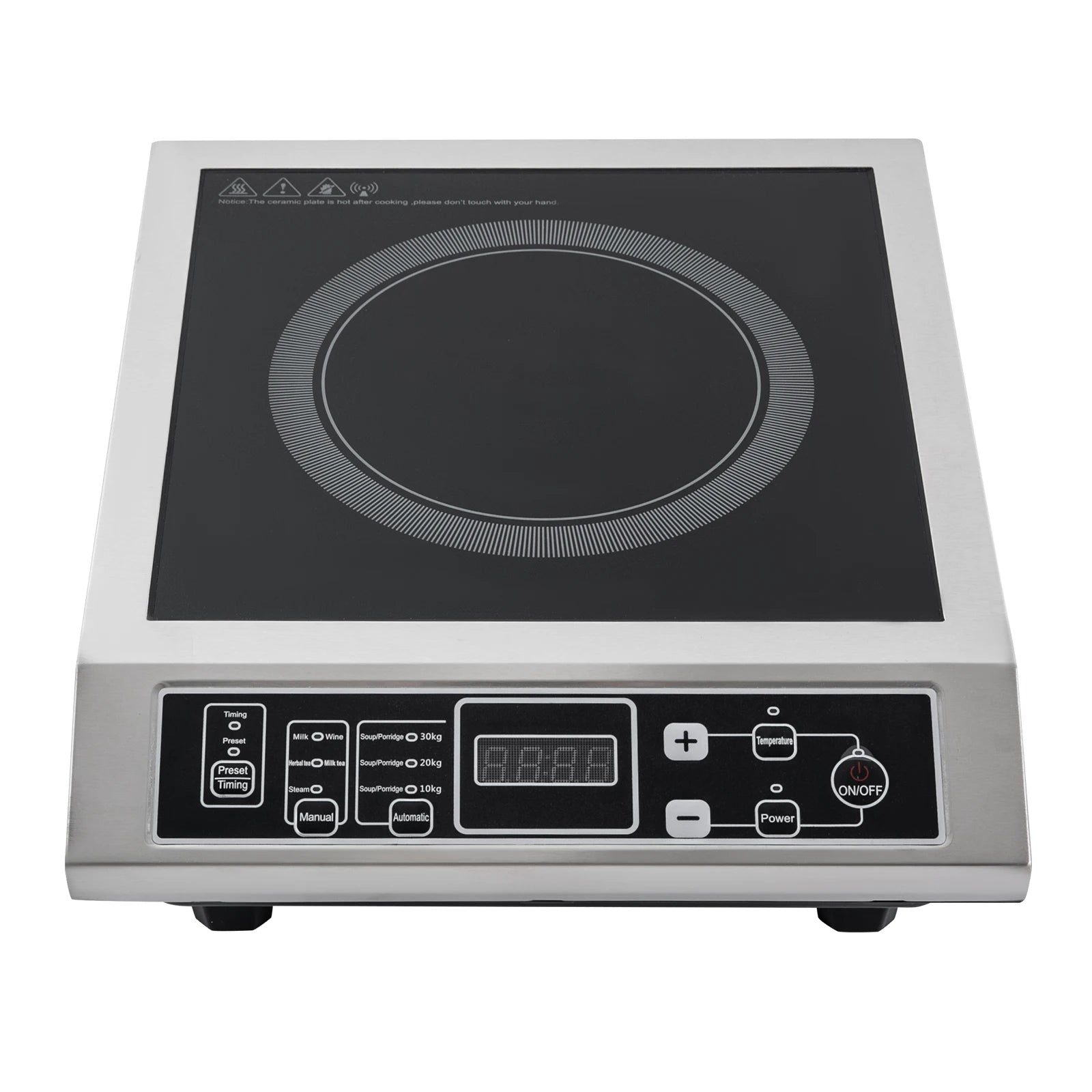 3.5KW Portable Electric Induction Cooktop, Countertop Induction Cooker with 8 Temperature Levels,IGBT Heating Induction Hob IPX4