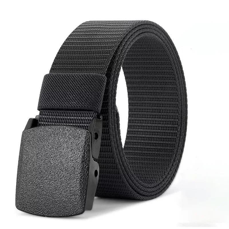 2Pcs New Automatic Buckle Nylon Belt Outdoor Hunting Multifunctional Tactical Canvas Belt High Quality Men Belt