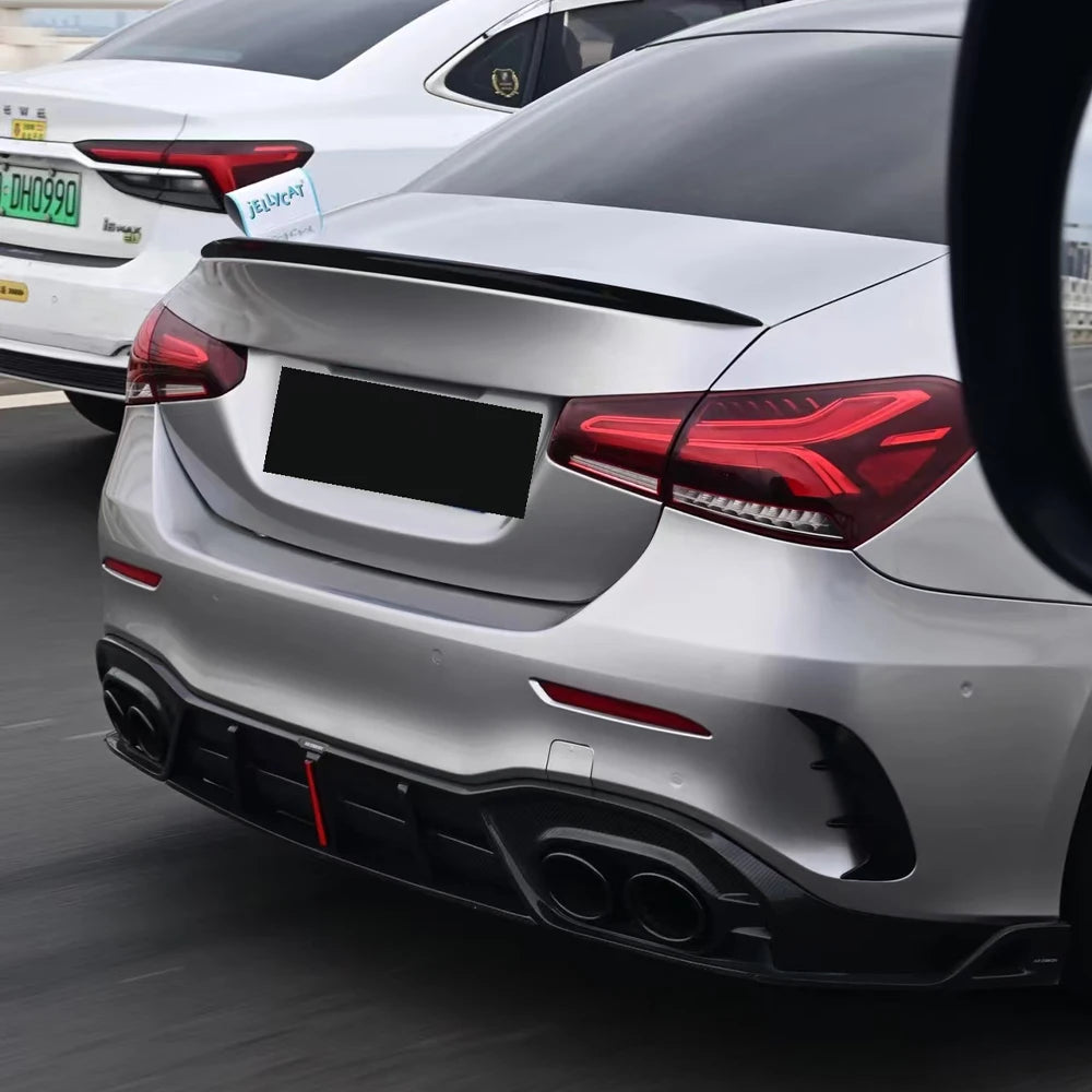 Car ABS Universal 1.2M BlackSpoiler Carbon Fiber Accessory Car Spoiler Soft Car Rear Roof Trunk Spoiler Stickers Trim Trunk Wing