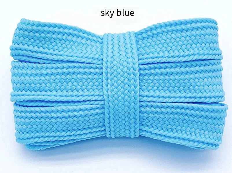New 2cm wide fashion laces men and women sneakers flat shoes casual shoes lace length 100/120/140/160cm shoelace 18 color