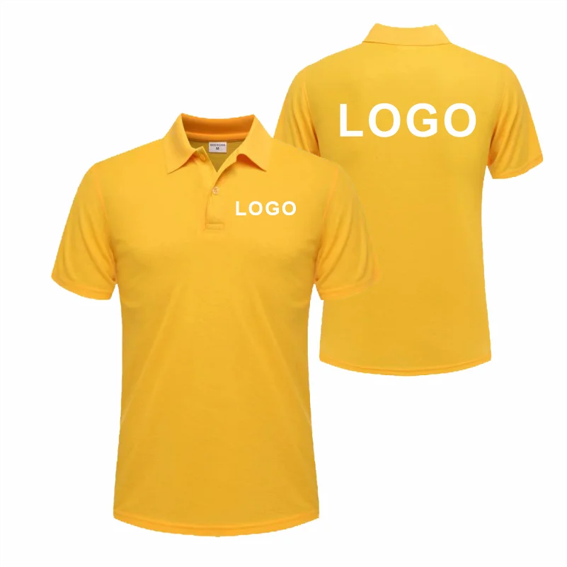 Customized Logo Breathable Polo Shirt Casual Company Group Clothing Lapel Short Sleeve Polo Shirts Work Clothes Print Embroidery