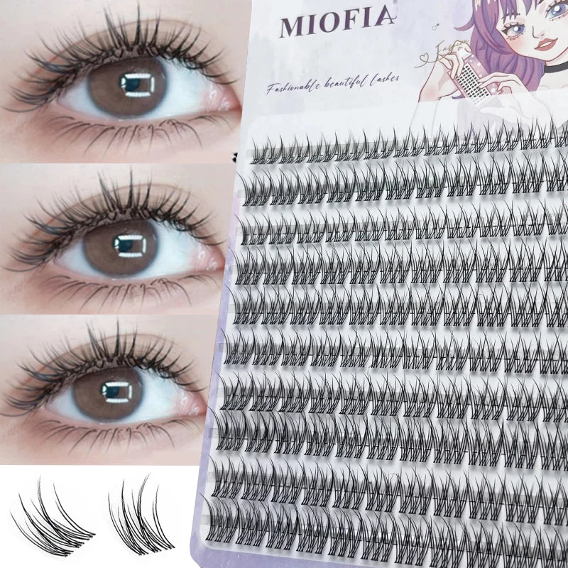 Large Capacity Fish Tail Fake Eyelashes Natural Russian Anime Eyelashes Natural Eyelashes Cosplay Single Cluster Fake Eyelashes