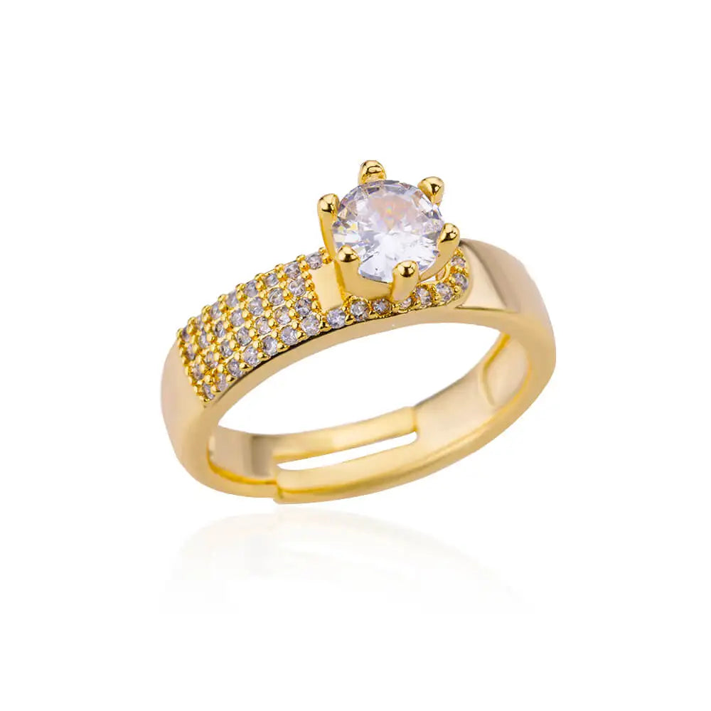 Blue Zircon Crown Rings For Women Stainless Steel Adjustable Crown Ring 2023 Trend Design Female Wedding Jewerly Free Shipping