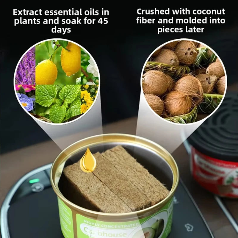 Car Air Fresheners Perfume Car Odor Eliminator Canned Wood Block Long-Lasting Auto Aromatherapy Home Wardrobe Deodorant Supplies