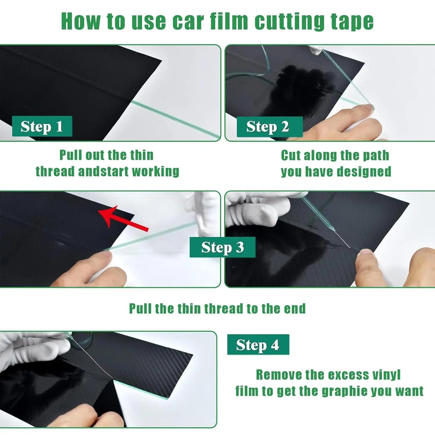 Vehicle Color Change Film Knifeless Finish Line Tape Kit Vinyl Wrap Tools for Car Stickers Design Cutting Line Graphic Film Tool