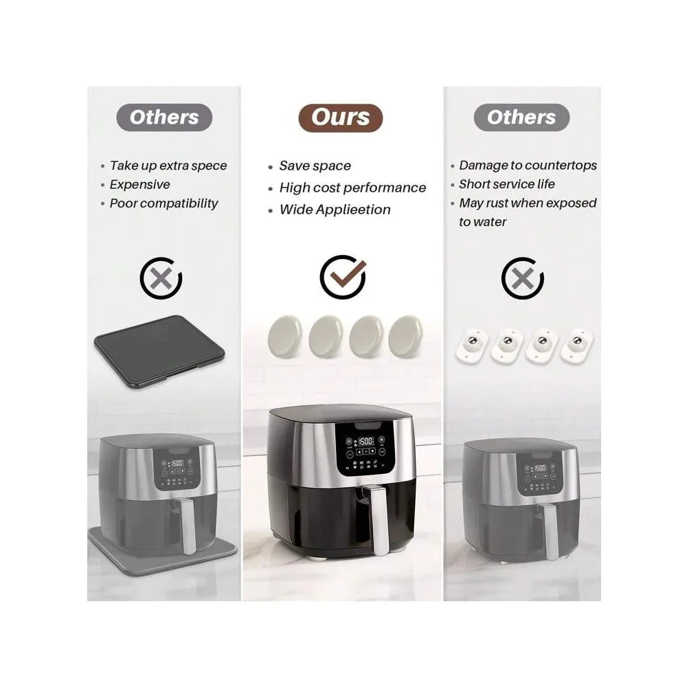 16/24Pcs Self-Adhesive Small Kitchen Appliance Slider , Easy to Move & Space Saving Kitchen Accessories