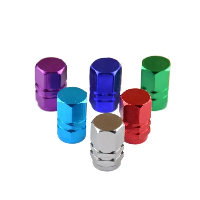 4pcs Aluminum Alloy Car Wheel Tire Valve Caps Tyre Rim Stem Covers Airdust Waterproof For Automobiles Motorcycles Trucks Bikes
