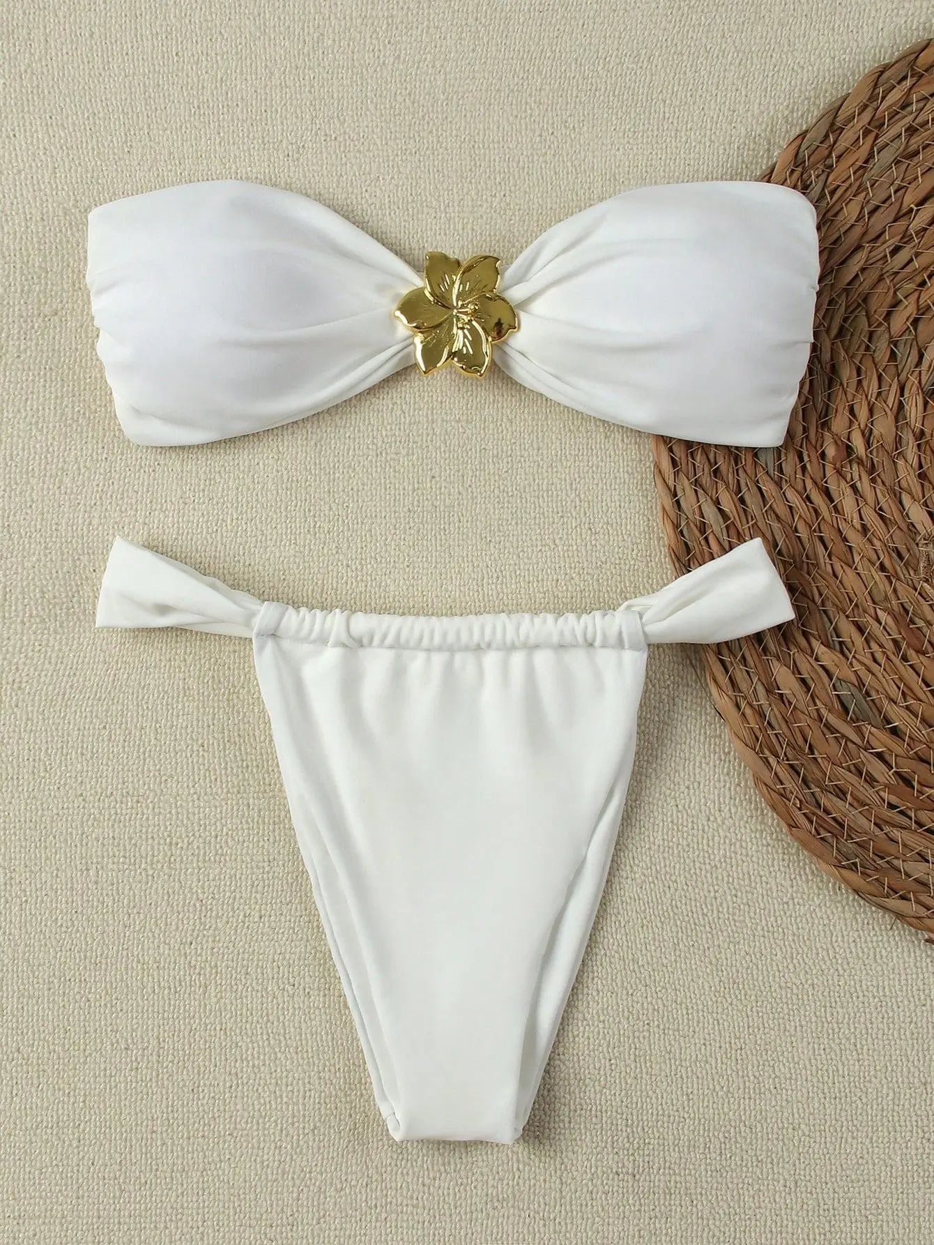 "2026 Sexy Bandeau Push-Up Bikini Set - Brazilian Thong Swimwear for Women"