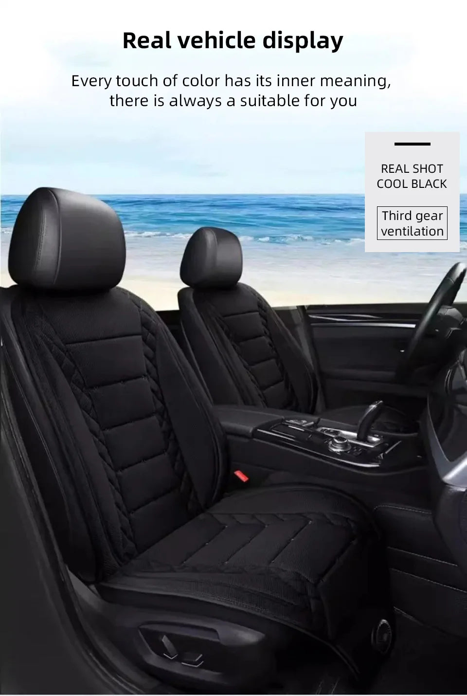 Universal Car Summer Cool Air Seat Cushion 12V/24V USB Charging Breathable Car Seat Cover With Fan Multi-color 3-SpeedAdjustment