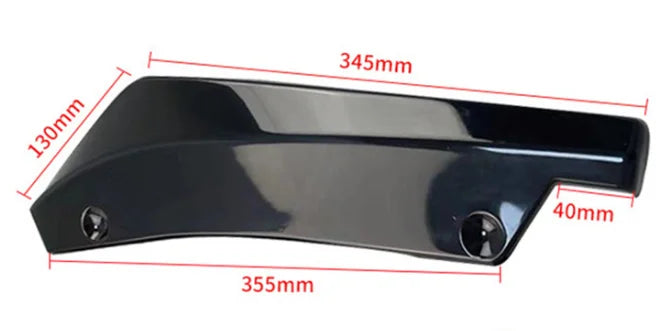 2pcs Universal Car Rear Bumper Lip Diffuser Splitter Spoiler Scratch Protector Black Carbon Fiber Rear Lip Wrap Angle Splitters