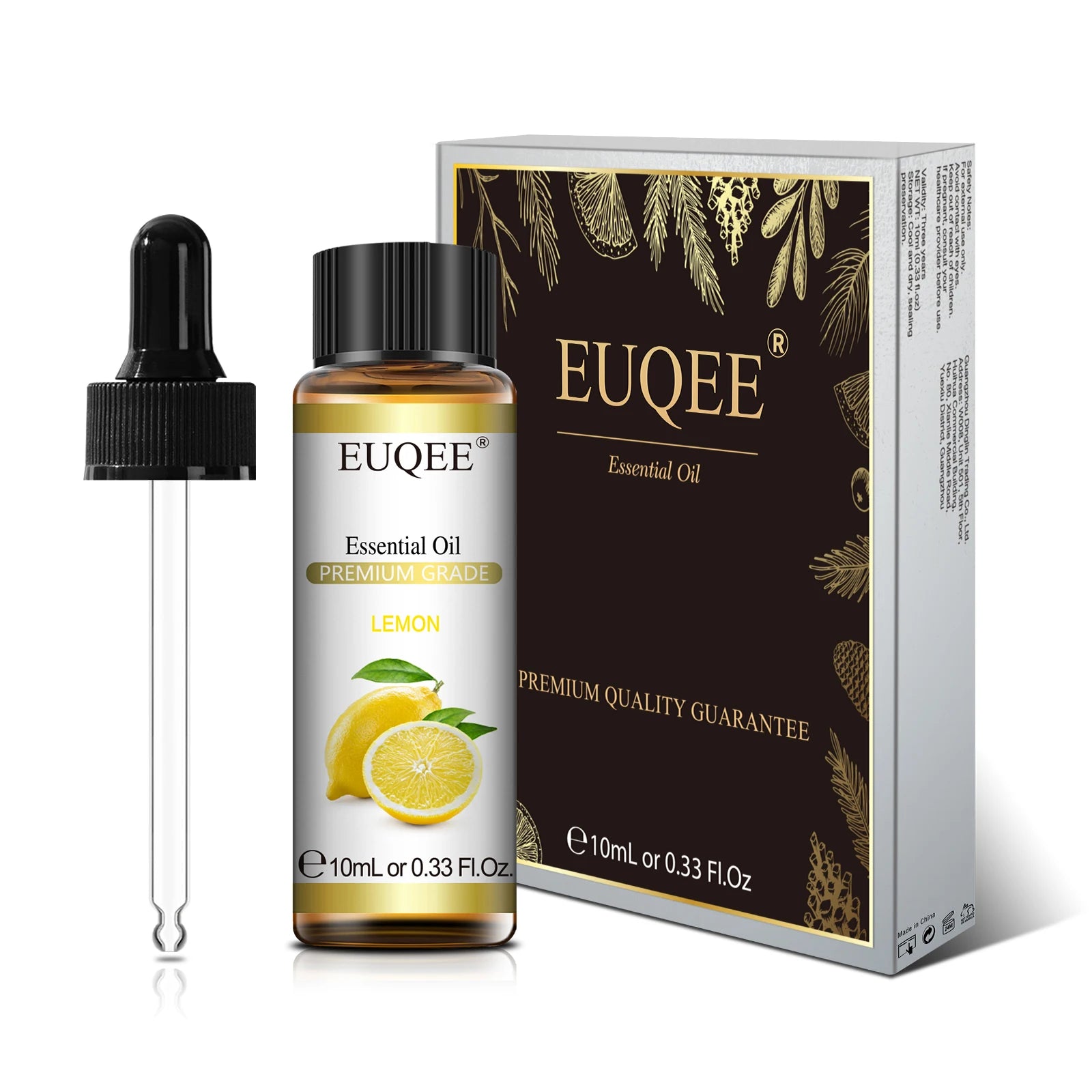 EUQEE 10ml Pure Natural Essential Oil Lavender Jasmine Eucalyptus Vanilla Sandalwood Sweet Orange Lemon Oregano Rose Fragrance