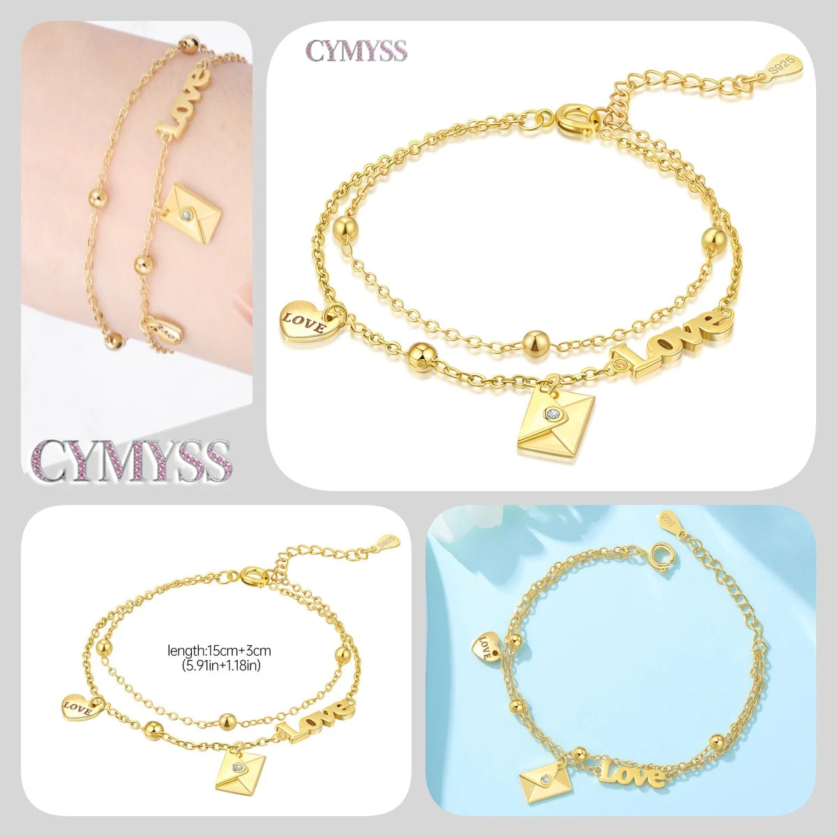 Original 925 Sterling Silver Zirconia Tennis Chain Bracelet for Women Adjustable Gold Color Hot Sale Ideal Birthday Party Gifts