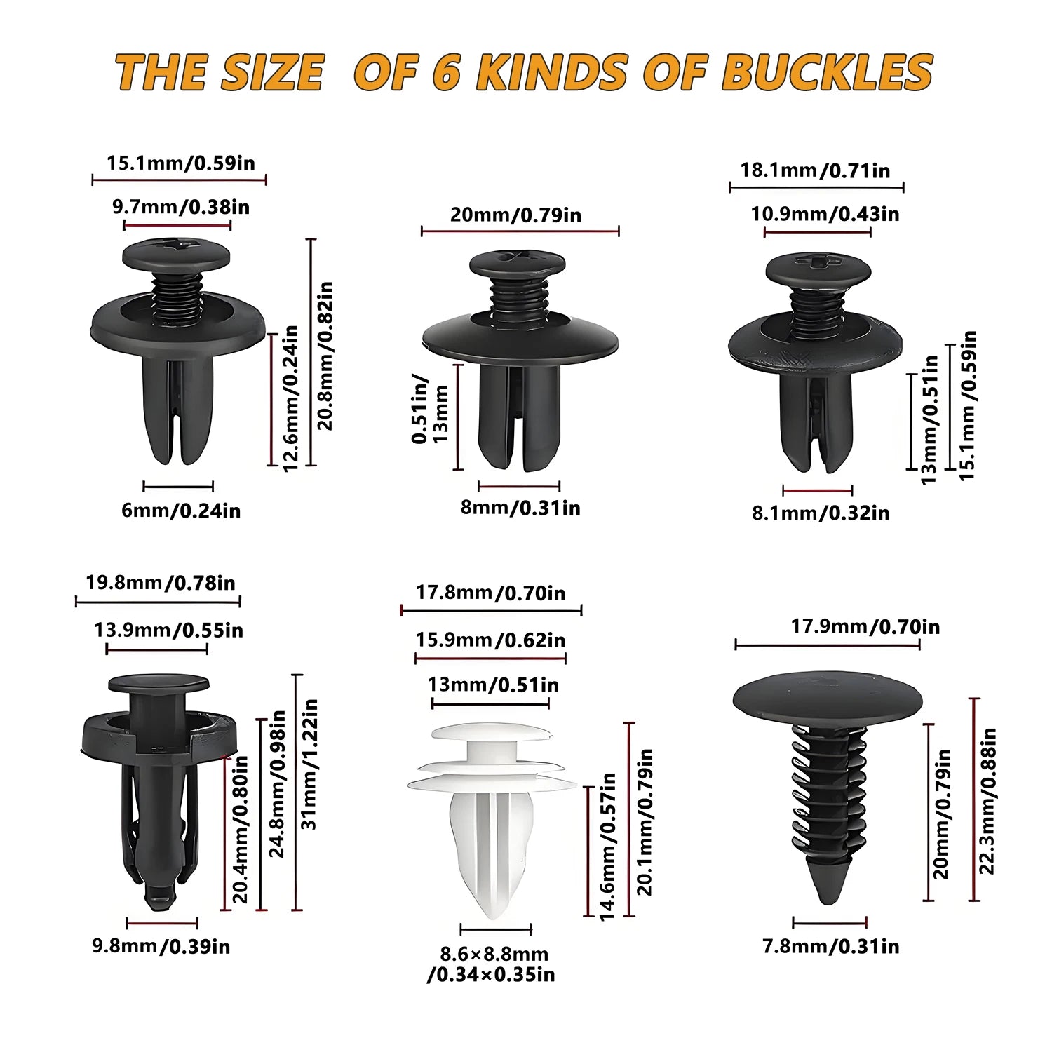 Auto Fastener Clip Kit, Car Body Push Retainer Pin, Fender Bumper Door Trim Panel Rivet Clips, Universal Car Repair Accessories
