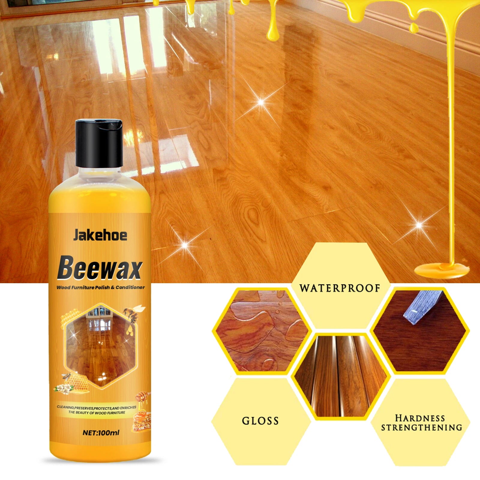 Floor Cleaner; Home Wooden Floor Protection Cleaning Maintenance Wax for Decontamination and Dust Prevention, Polishing and