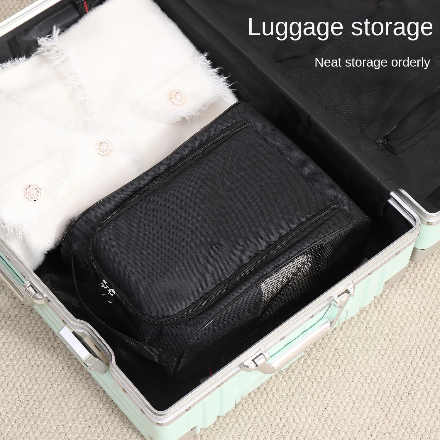 Portable Golf Shoe Bag Oxford Cloth Shoe Carrier Bags Breathable Lightweight Golf Handbag Dustproof Football Tennis Shoe Bag