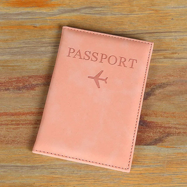 Lover The World Map Passport Cover Hot Stamping Simple Plane Women Men Travel Passport  Case Holder Fashion Wedding Gift