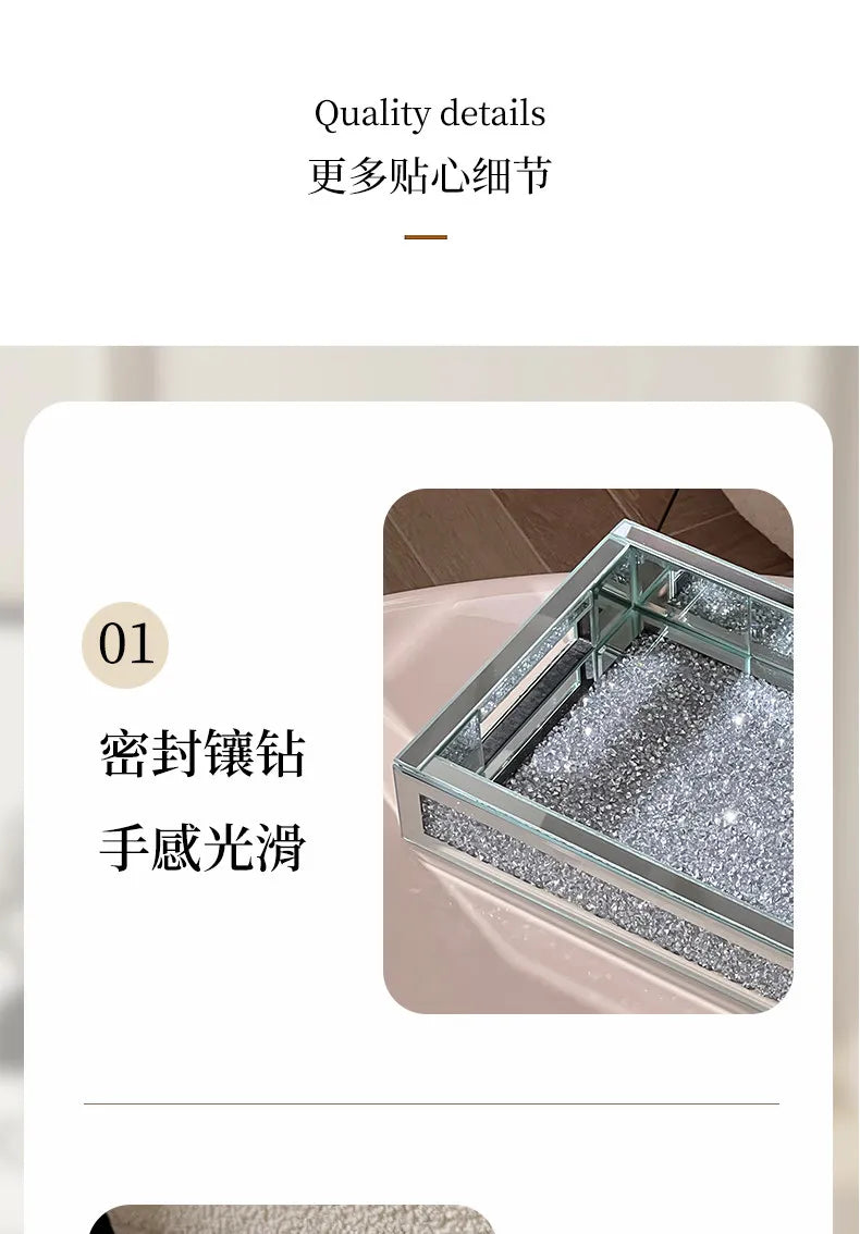 Luxury-inspired desktop skincare organizer, vanity perfume tray, and key holder