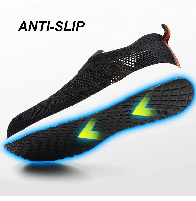 Breathable Safety Shoes Man Steel Toe Anti-Puncture Reinforced Sole Men's Work Shoes Lightweight Slip Resistant Safety Sneaker