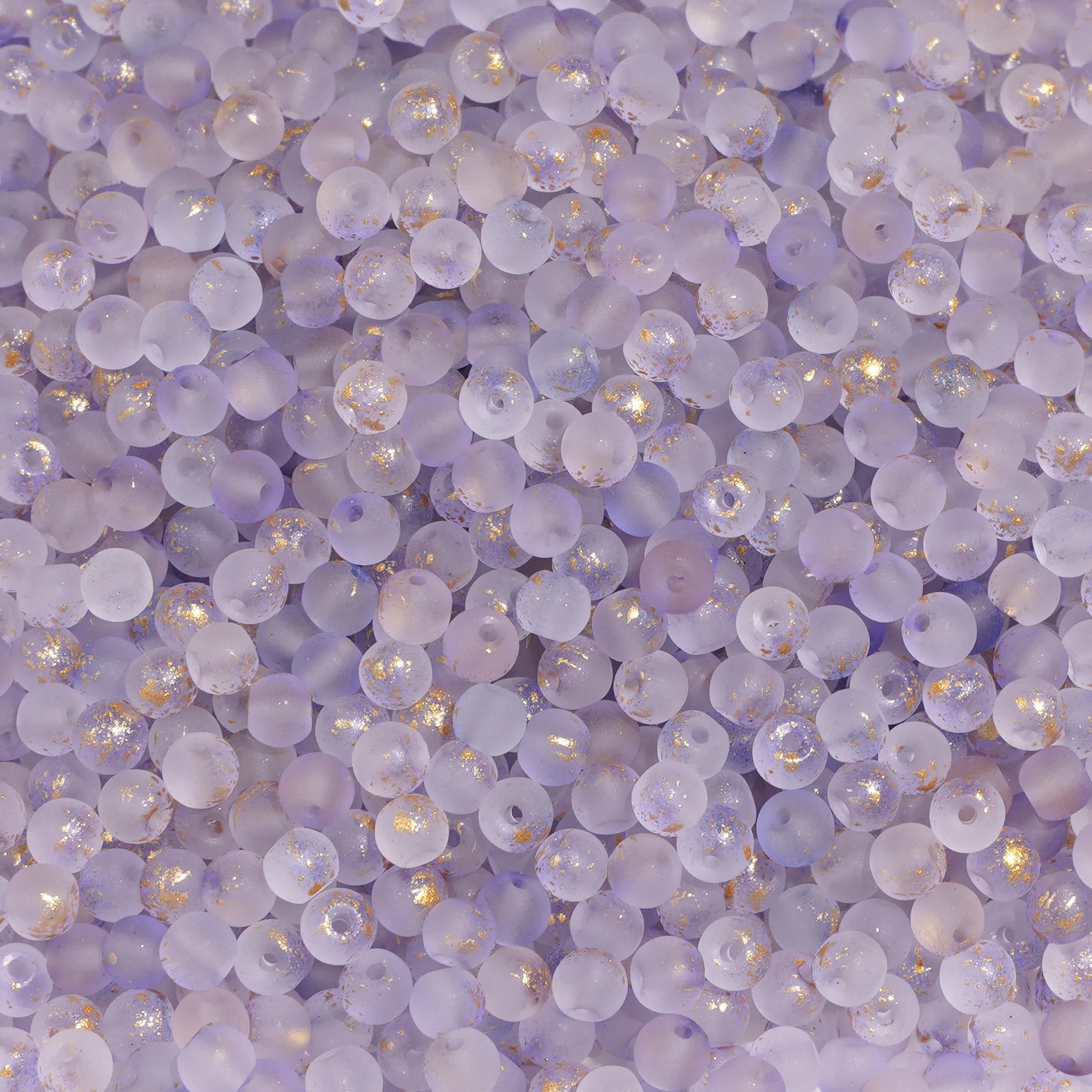 100Pcs 4mm High Quality Frosted Gold Splattered Glass Rice Beads Loose Beads for Handmade Jewelry DIY Bracelet Necklace Material