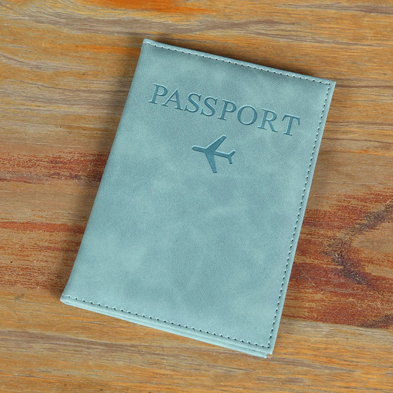 Laser Engarving Name Passport Cover Travel Wallet Pu Case for Passports Passeport Personnalisé Names Number