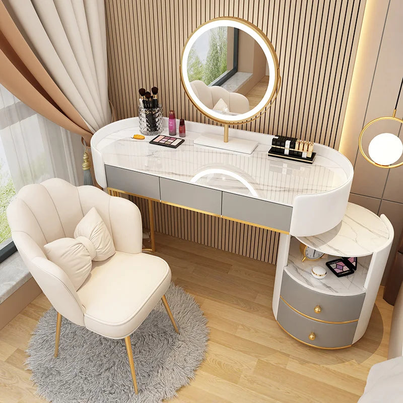 Bedroom Wooden Dressing Table Drawer Girls Led Light Standing Dressing Table Mirror Makeup Mesa De Maquillaje Rome Furniture