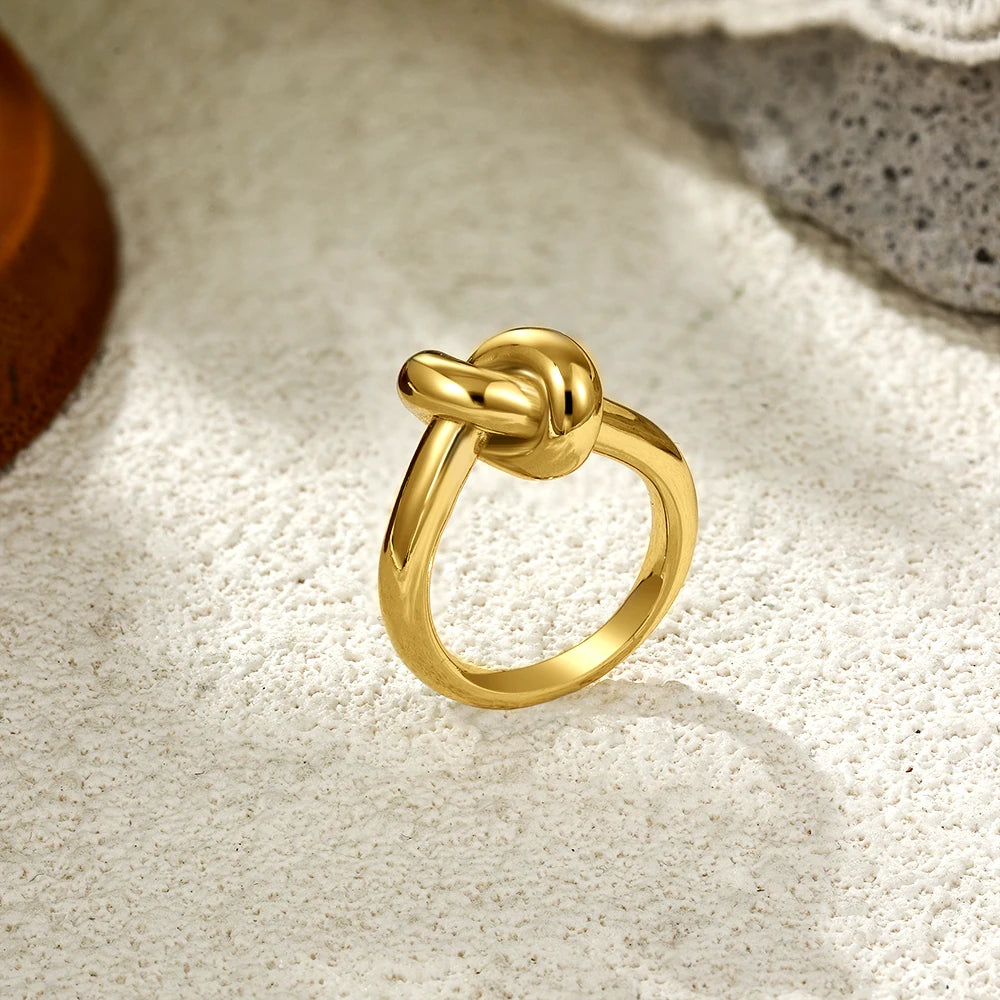 Colored Zircon  Intersection Ring Classic  Design Style Stainless Steel Waterproof Anti Fading Geometry Lady Unique Jewelry Gift