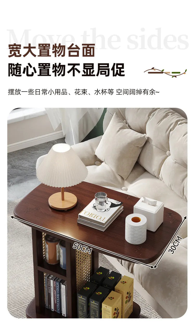 Office Desks Wooden Side Table Floor Side Tall Sofa Coffee Table Study Retro Table Basse Salon Furniture For Living Room