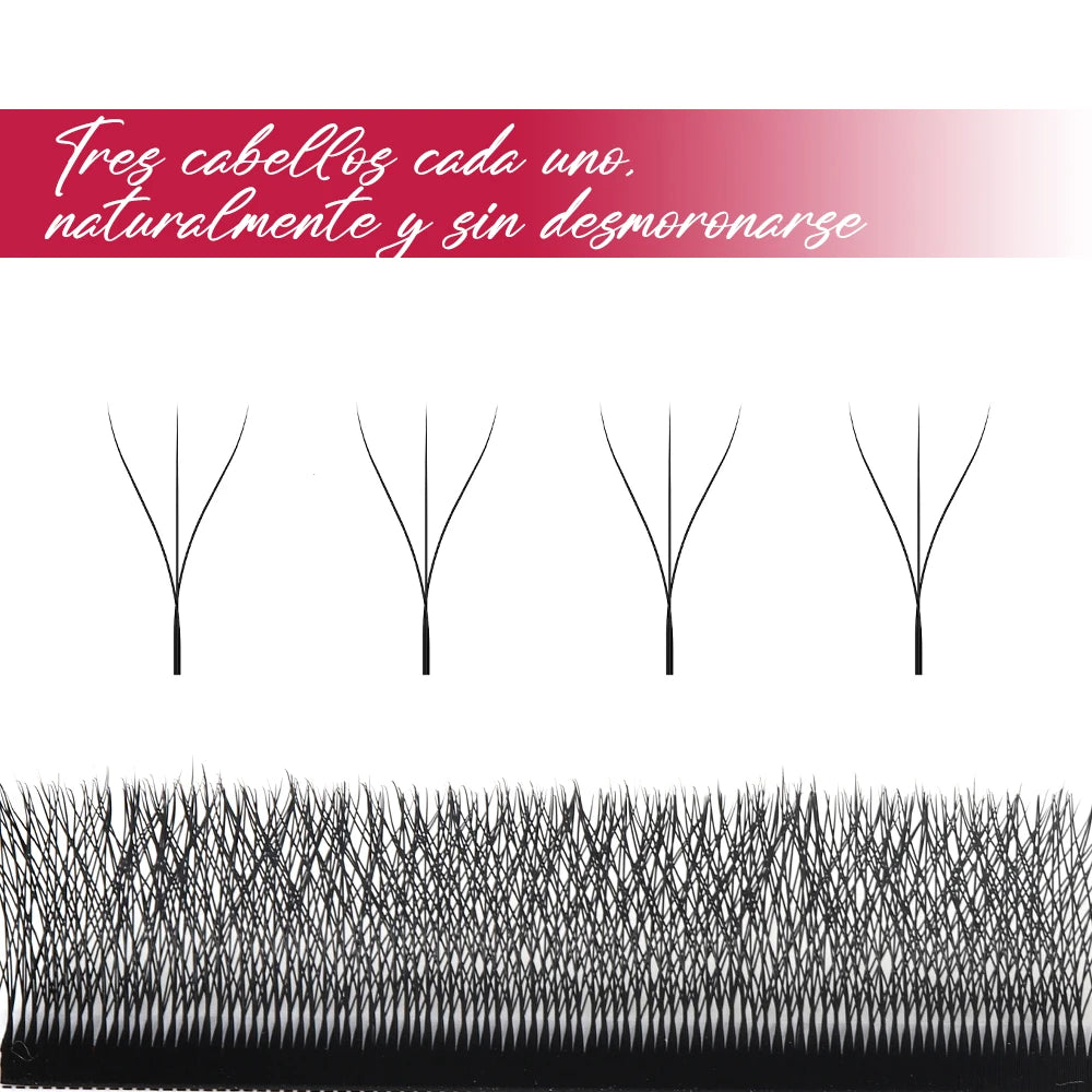 FADVAN YY/3D/4D/5D/6D W Shape Lashes M/C/D Curl Premade Volume Fans Faux Mink Eyelashes Brazilian Volume Natural Soft YY Lashes