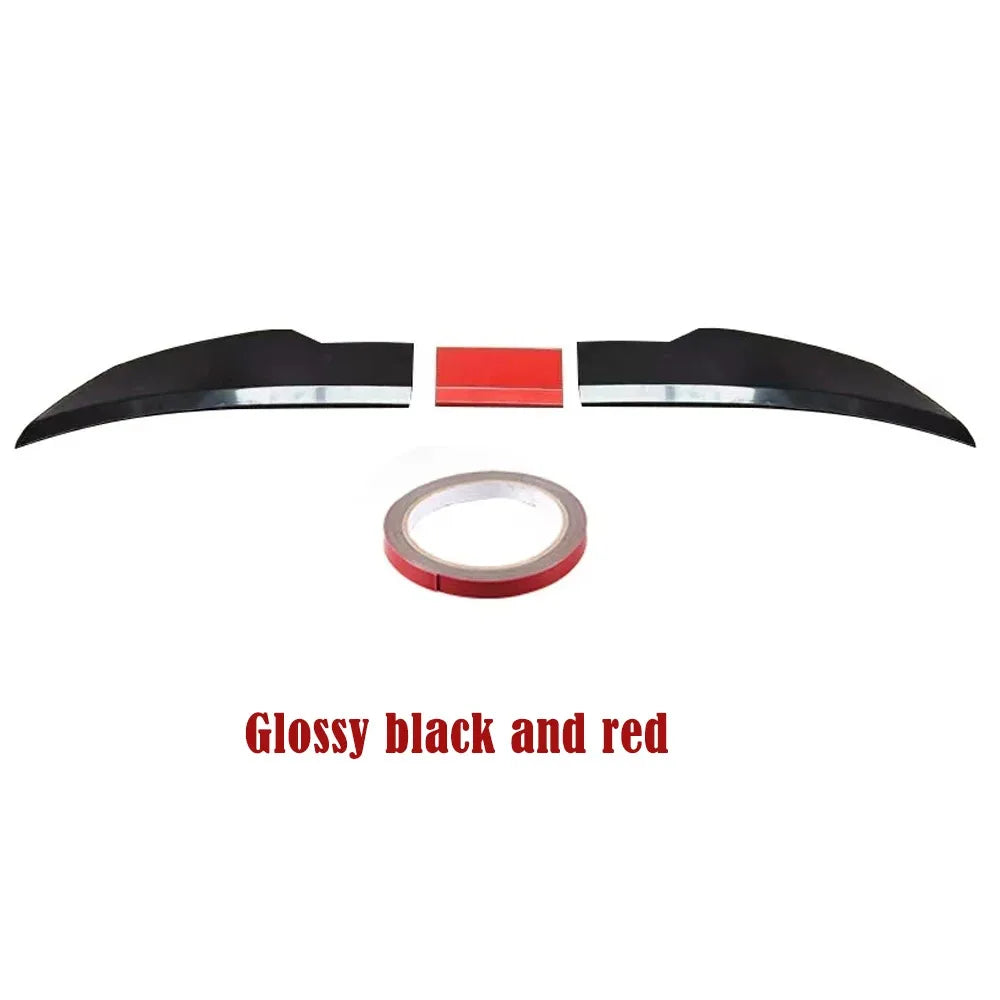 Universal 3pcs Sedan Rear Trunk Tail Rear Wing Spoiler 46.06-50.0inch Adjustable DIY Refit Boot Wings Spoiler Car Accessory