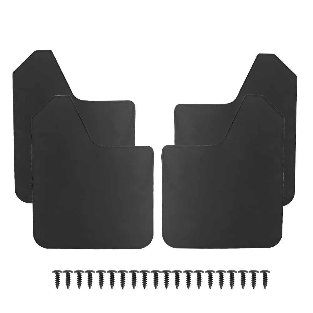 4Pcs Universal Car Mudguard Cover Mud Flap Guards Fenders Fit for Car Accessories MF12-BAS-BLK