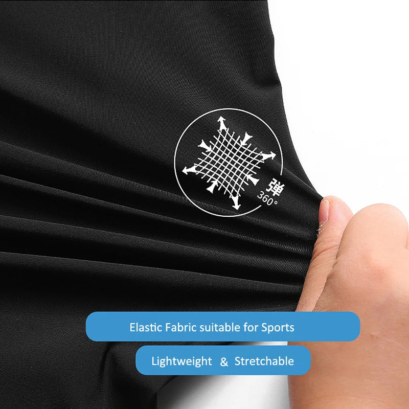 New Fashion Sports Shorts Men Elastic Waist Shorts Male Breathable Quick Dry Comfortable Men's Short Pants Men Bottom Black XXXL