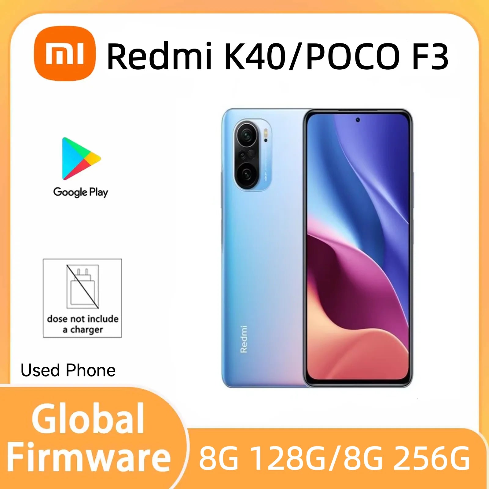 Xiaomi Redmi K40/POCO F3 5G Smartphone CPU Qualcomm Snapdragon 870 Clular phone 48MP Camera used phones