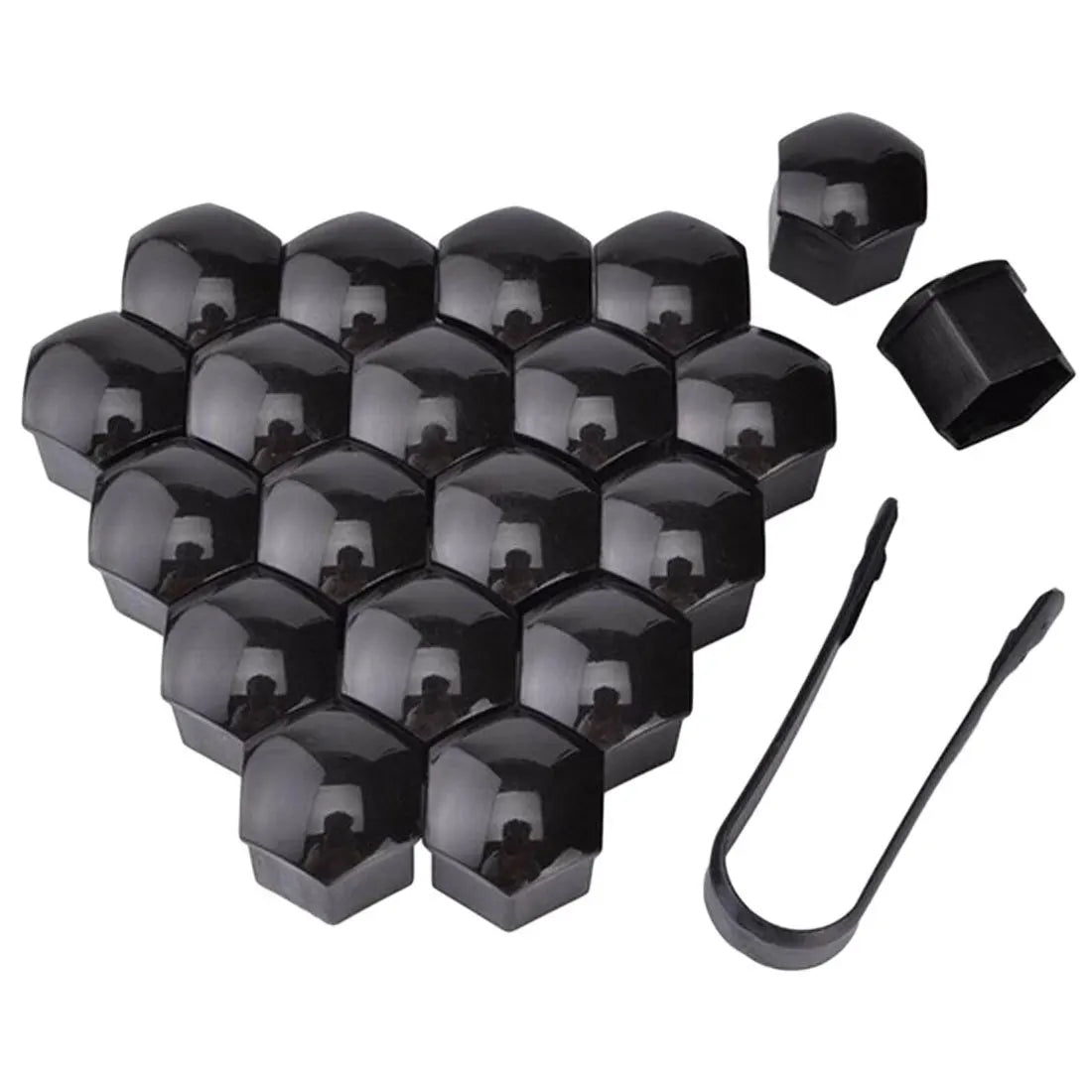 17mm/19mm/21mm 20Pcs Car Wheel Nut Caps Protection Covers Caps Auto Hub Screw Cover Black Car Tire Bolt Nut Cap Tyre Decoration