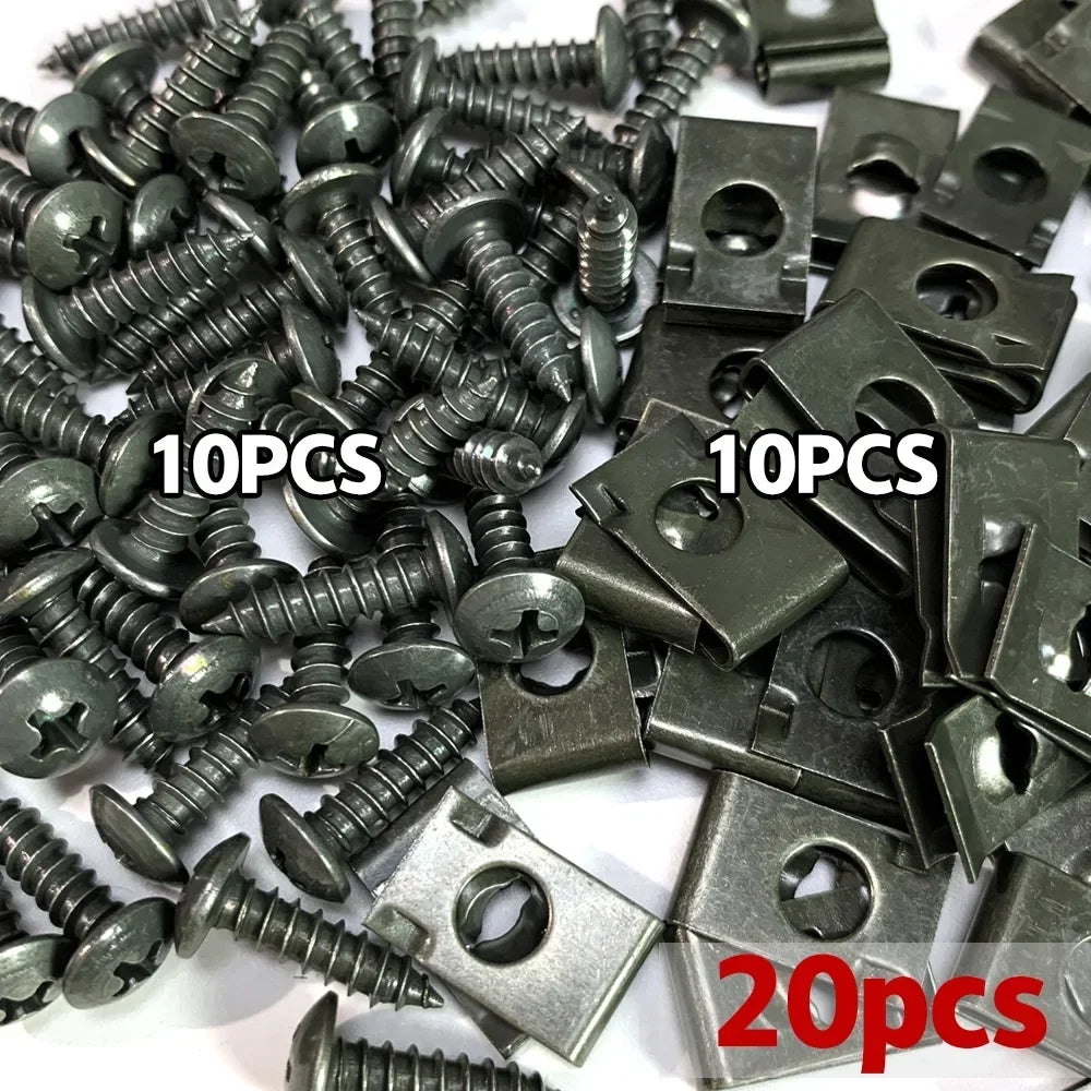 Car Fastener Clip Wholesale U-Type Metal Screw Clip Tool for Engine Undertray Splash Shield Guard Bumper Screw Car Accessories