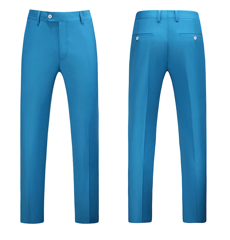 Men Dress Pants Solid Color Slim Fit Business Casual Office Wedding Formal Trousers High Quality Men Clothing Suit Pants 29-40
