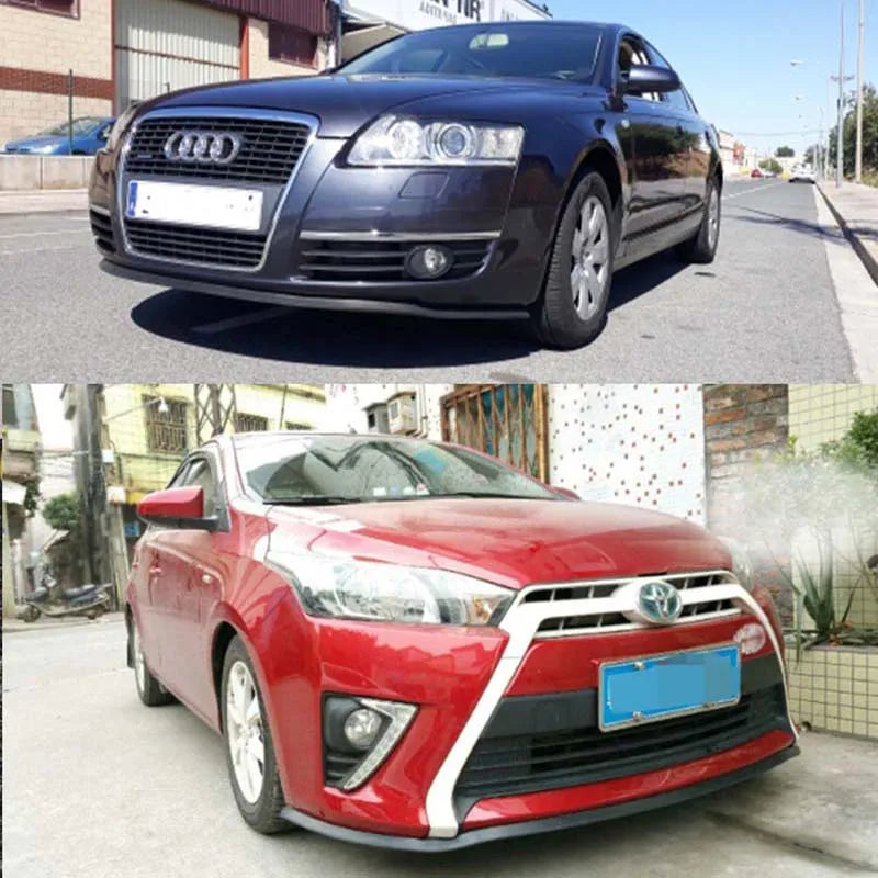 Car Front Bumper Lip Splitter Spoiler Rubber Skirt Protector Body Trim Bumper Lip Strip Car Side Skirt