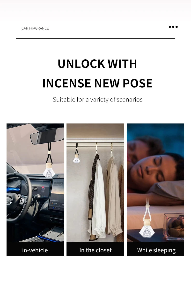 Perfume bottle car perfume, long-term car air freshener, car perfume used for car interior accessories, keep charming and fresh
