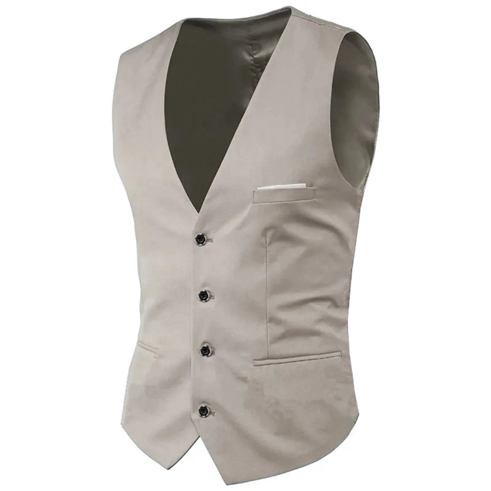 High Quality Men Suit Vest Waistcoat Business Casual Slim Groom Groomsman Wedding Men's Dress Blazer Vests Formal Party Dress