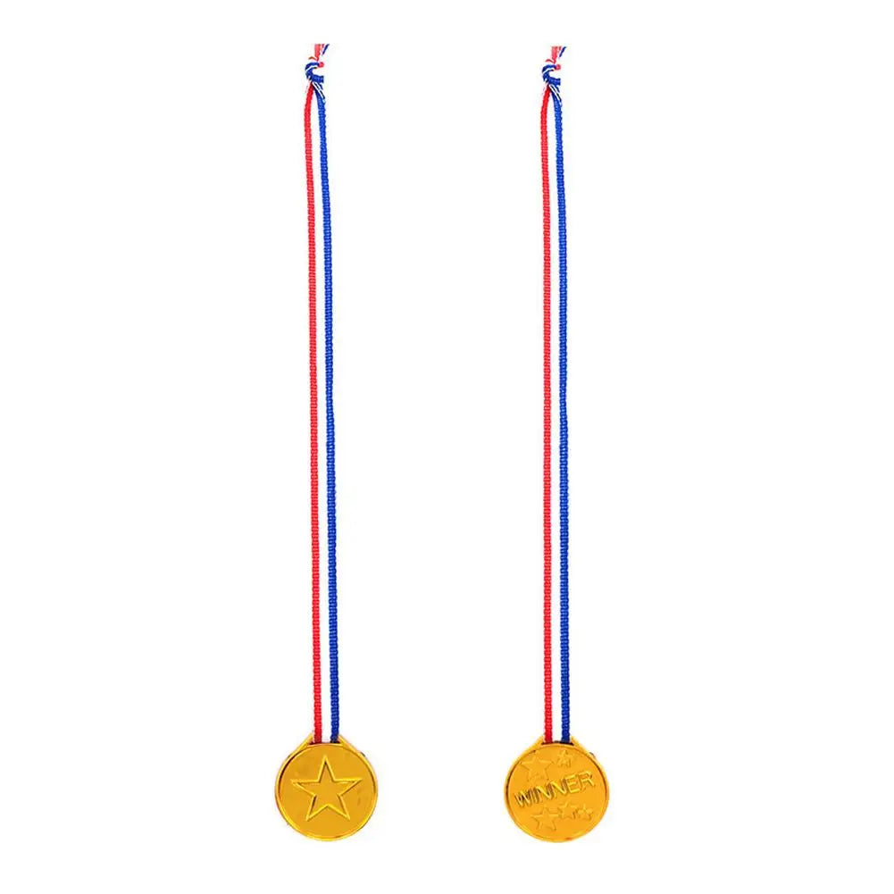 10/20Pcs Plastic Gold Winner Award Medals Kids Birthday Party Favors Sports Game Prize Toys Soccer Football Party Pinata Filler