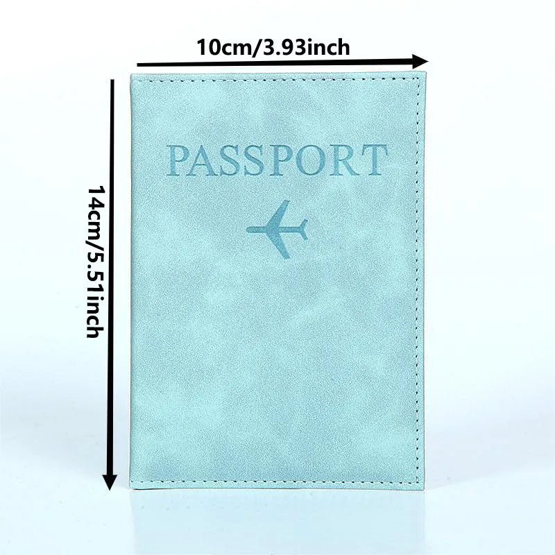 PU Leather Passport Cover For Men & Women World Map Travel Passport Case Organizer - Protective Card Holder ID Document Covers